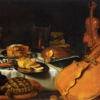 Hand-painted oil reproduction of Pieter Claesz Still Life with Musical Instruments 1623 Dutch Golden Age by Dafen Village Studio