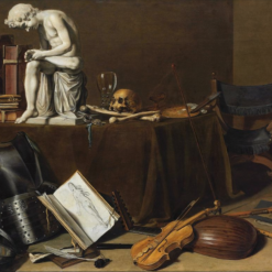Hand-painted oil reproduction of Pieter Claesz Vanitas Still Life With The Spinario 1628 Rijksmuseum by Dafen Village Studio
