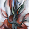 Georgia O'Keeffe Autumn Trees - The Maple (1924) Hand-Painted Oil Reproduction 1 Frontal view of Georgia O'Keeffe Autumn Trees - The Maple hand-painted oil painting reproduction on canvas