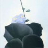 Georgia O'Keeffe Pansy (1926) Hand-Painted Oil Reproduction 1 Frontal view of Georgia O'Keeffe Pansy (1926) hand-painted oil painting reproduction on canvas
