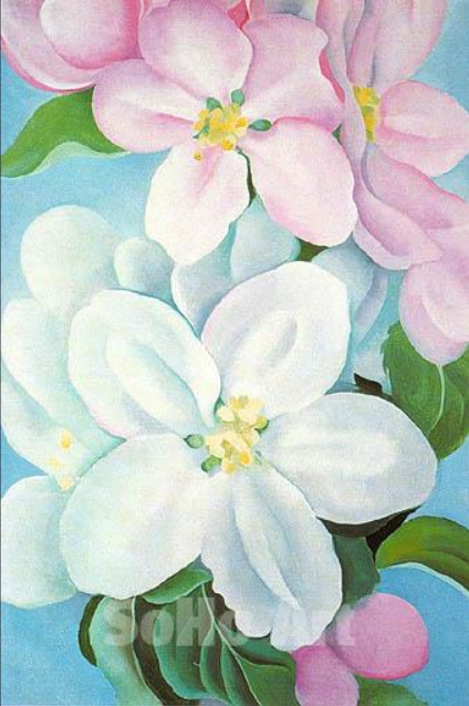 Georgia O’Keeffe Apple Blossoms (1930) Hand-Painted Oil Reproduction
