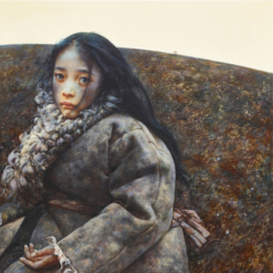 Front facing hand-painted oil reproduction of Ai Xuan Autumn is here on canvas