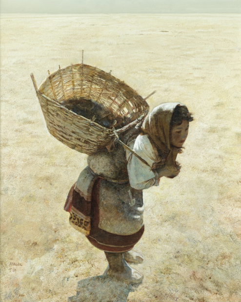 Ai Xuan Lonely Marshland Hand-Painted Oil Reproduction