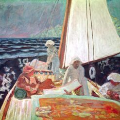 Hand-painted oil painting reproduction of Sea Landscape (Paysage marin) by Pierre Bonnard, Post-Impressionist coastal seascape canvas art.