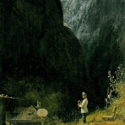 Hand-painted oil painting reproduction of Tyrolean Toll House by Carl Spitzweg by Dafen Village Studio