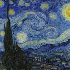 Van Gogh The Starry Night Hand-Painted Oil Painting Reproduction on Linen Canvas