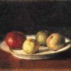 Henri Fantin-Latour : Une assiette de pommes (1861) – Nature morte réaliste – Reproduction à l'huile peinte à la main par Dafen Village Studio 1 Reproduction à l'huile peinte à la main de l'œuvre « Une assiette de pommes » (1861) d'Henri Fantin-Latour, réalisée par le studio Dafen Village