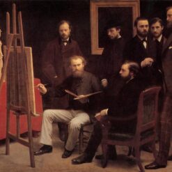 Hand-painted oil reproduction of A Studio in the Batignolles 1870 by Henri Fantin-Latour created by Dafen Village Studio