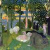 Maurice Denis – Two Studies of a Nude Outdoors (c.1907) Post-Impressionist Art – Hand-Painted Oil Reproduction by Dafen Village Studio 2 and-painted oil reproduction of Two Studies of a Nude Outdoors by Maurice Denis c.1907 post-impressionist artwork created by Dafen Village Studio
