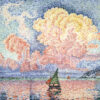 Paul Signac / Antibes, the Pink Cloud (1896 / 1916) Neo-Impressionism – Hand-Painted Oil Reproduction by Dafen Village Studio 1 Hand-painted Pointillist oil reproduction of Paul Signac's Antibes, the Pink Cloud (1916) landscape on canvas by Dafen Studio.