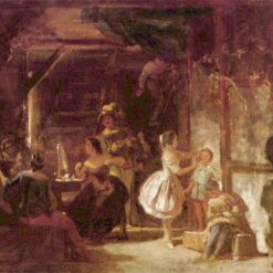 Hand-painted oil painting reproduction of Backstage by Carl Spitzweg by Dafen Village Studio