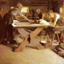 Hand-painted oil painting reproduction of Anders Zorn's 1889 Realist genre painting Baking the Bread (Brodbaket) by Dafen Village Studio
