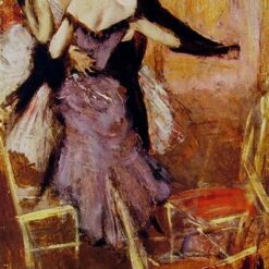 Hand-painted oil reproduction of Ballerina in Mauve by Giovanni Boldini, 1887 impressionist dance painting