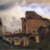 Hand-Painted Oil Painting Reproduction: Basilica of Constantine by Camille Corot 2 Hand-painted oil painting reproduction of Basilica of Constantine 1826-1828 by Camille Corot