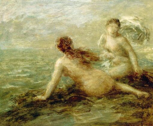 Henri Fantin-Latour: Bathers by the Sea (1898) Symbolism Canvas Art – Hand-Painted Oil Reproduction by Dafen Village Studio