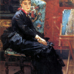 Hand-painted oil reproduction of Portrait of Rosina Pisani by Giovanni Boldini, 1869 Realist portrait
