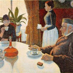 Hand-painted Pointillist oil reproduction of Paul Signac's The Dining Room (La salle à manger) by Dafen Village Studio