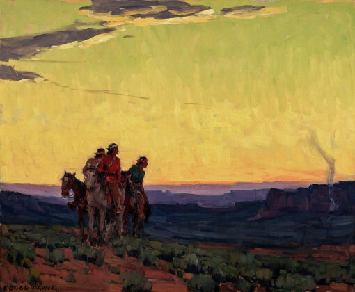 Edgar Payne – Burning the Hogan Hand-Painted Oil Painting Reproduction by Dafen Studio
