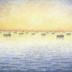 Hand-painted Pointillist oil reproduction of Paul Signac's Setting Sun. Sardine Fishing. Adagio by Dafen Village Studio