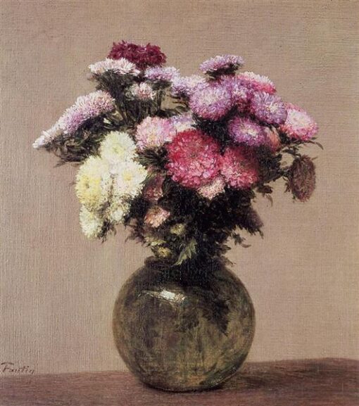 Henri Fantin-Latour: Daisies (1872) Realism Floral Painting – Hand-Painted Oil Reproduction by Dafen Village Studio