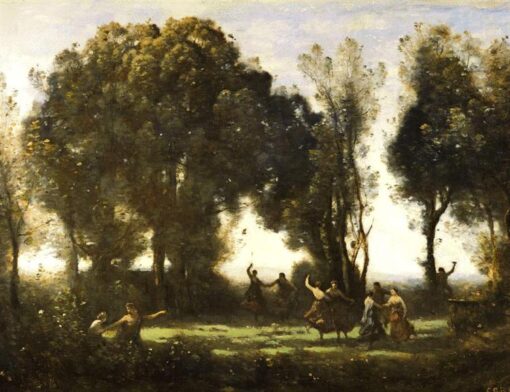 Hand-Painted Oil Painting Reproduction: Morning: Dance of the Nymphs by Camille Corot