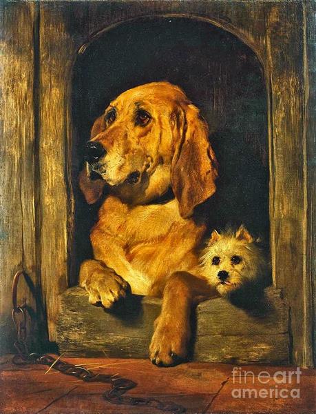 Edwin Henry Landseer – Dignity and Impudence (1839) Romanticism Animal Art – Hand-Painted Oil Reproduction by Dafen Village Studio