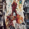 Robert Delaunay – Eiffel Tower (1909–1914) Hand-Painted Oil Painting Reproduction 1 Hand-painted oil reproduction of Robert Delaunay Eiffel Tower 1909-1914 Orphism cityscape artwork by Dafen Village Studio