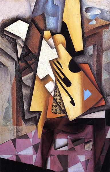 Juan Gris – Guitar on a Chair (1913) Synthetic Cubism – Hand-Painted Oil Reproduction by Dafen Village Studio