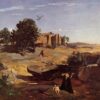 Hand-Painted Oil Painting Reproduction: Hagar in the Wilderness by Camille Corot 1 Hand-painted oil painting reproduction of Hagar in the Wilderness 1835 by Camille Corot