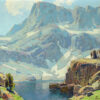 Edgar Payne - High Sierra Lake Impressionist Oil Painting Reproduction by Dafen Village Studio 1 Hand-painted oil painting reproduction of Edgar Payne's High Sierra Lake by Dafen Village Studio