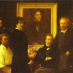 Hand-painted oil reproduction of Homage to Delacroix 1864 by Henri Fantin-Latour created by Dafen Village Studio