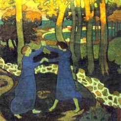 Hand-painted oil painting reproduction of Maurice Denis Jacob's Battle with the Angel c.1893 Post-Impressionist religious painting by Dafen Village Studio.