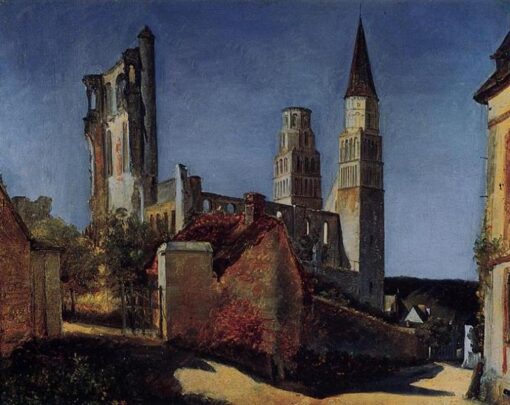 Hand-Painted Oil Painting Reproduction: Jumièges by Camille Corot