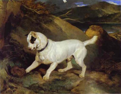 Edwin Henry Landseer – Jocko with a Hedgehog (1828) Romanticism Animal Art – Hand-Painted Oil Reproduction by Dafen Village Studio