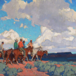Reproduction à l'huile peinte à la main de l'œuvre « Land of the Navajo » d'Edgar Payne, réalisée par Dafen Studio