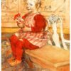 Carl Larsson Portrait of Lisbeth (1894) Art Nouveau – Hand-Painted Oil Reproduction by Dafen Village Studio 2 Hand-painted oil painting reproduction of Lisbeth by Carl Larsson (1894)