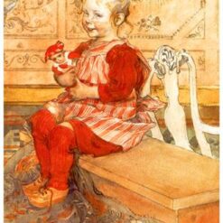 Hand-painted oil painting reproduction of Lisbeth by Carl Larsson (1894)