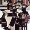 Juan Gris - Man in the Cafe (1912) Analytical Cubism – Hand-Painted Oil Reproduction by Dafen Village Studio 1 Hand-painted oil reproduction of Man in the Cafe by Juan Gris 1912 Analytical Cubism figure painting