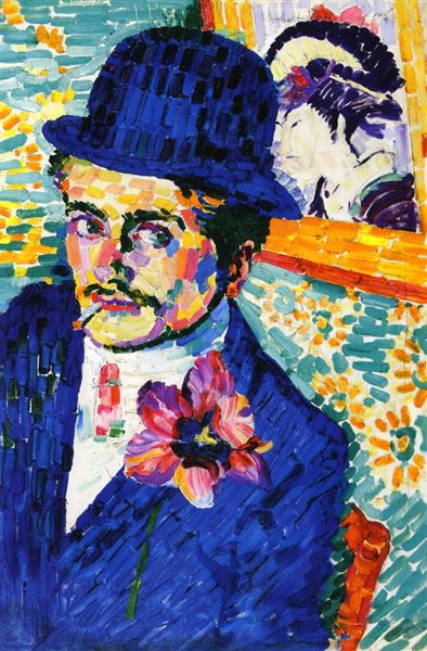 Robert Delaunay – Man with a Tulip (Portrait of Jean Metzinger) 1906 – Hand-Painted Oil Reproduction by Dafen Village Studio