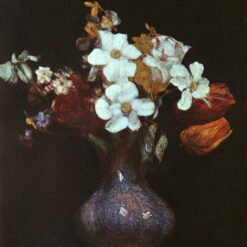Hand-painted oil reproduction of Narcissus and Tulips 1862 by Henri Fantin-Latour created by Dafen Village Studio
