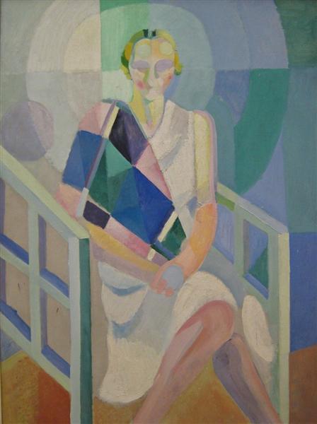 Robert Delaunay – Portrait of Madame Heim (c.1927) Orphism Masterpiece – Hand-Painted Oil Reproduction by Dafen Village Studio