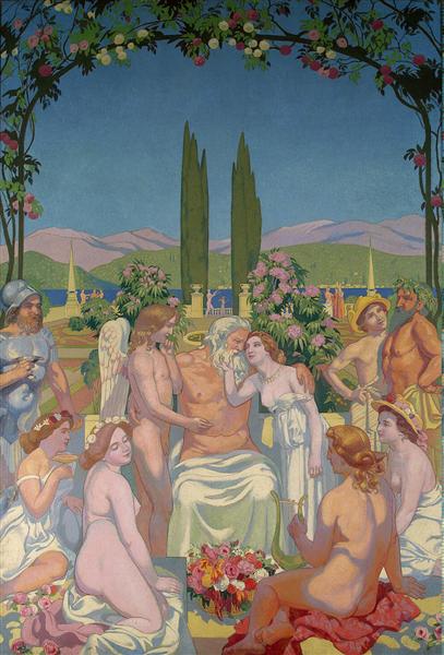 Maurice Denis – The Story of Psyche: Panel 5 (1908) Symbolist Art – Hand-Painted Oil Reproduction by Dafen Village Studio