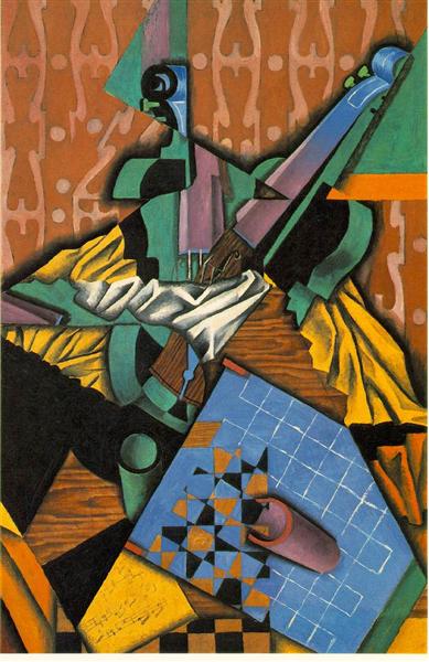 Juan Gris – Violin and Checkerboard (1913) Synthetic Cubism – Hand-Painted Oil Reproduction by Dafen Village Studio