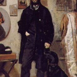 Hand-painted oil reproduction of Portrait of Giuseppe Abbati by Giovanni Boldini, 1865 Realist portrait