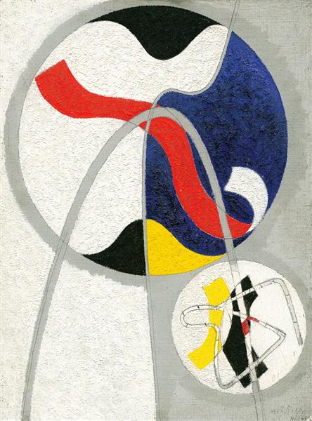 László Moholy-Nagy – Project for the sculpture Bennett (1946) Constructivism Canvas Art – Hand-Painted Oil Reproduction by Dafen Village Studio