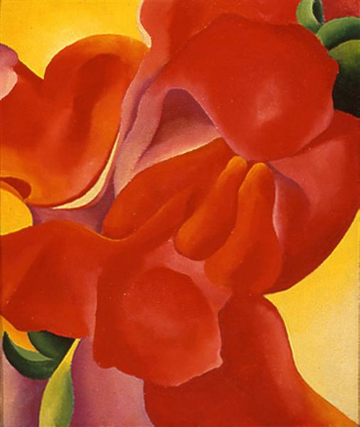 Red Canna (c. 1923–1924) by Georgia O’Keeffe Hand-Painted Oil Painting Reproduction | Dafen Studio