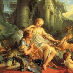 Hand-painted oil painting reproduction of Rinaldo and Armida by Francois Boucher Rococo literary art