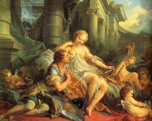 François Boucher – Rinaldo and Armida Rococo Literary Masterpiece – Hand-Painted Oil Reproduction by Dafen Village Studio