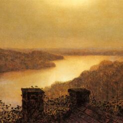 Hand-painted oil reproduction of John Atkinson Grimshaw Roundhay Lake From Castle 1893 by Dafen Village Studio
