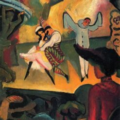 Hand-painted oil reproduction of August Macke's Russian Ballet 1 1912 Expressionist dance painting by Dafen Village Studio